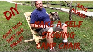 In this video I show you how to make a really comfortable self stowing camp chair yourself and show you how to put something that 