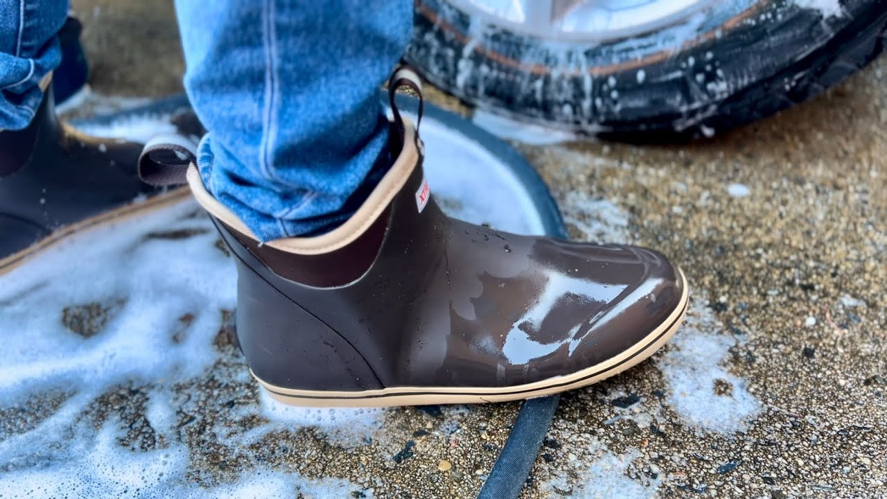 Wet & Slippery in XtraTuf Deck Boots - YouTube