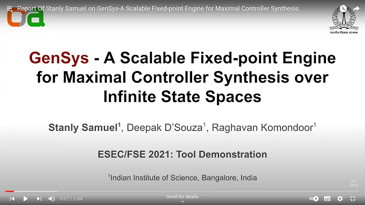 Report Of Stanly Samuel on GenSys-A Scalable Fixed...