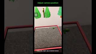 Snake swiper 3d AR game in iPhone screenshot 1