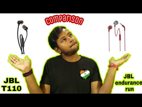 (Hindi)JBL endurance run vs JBL T110 earphones comparison in detail.. result will surprise you...