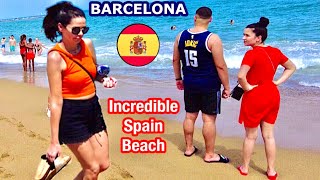 Barcelona, Beach Walk, Incredible Spain Beach, August 2022