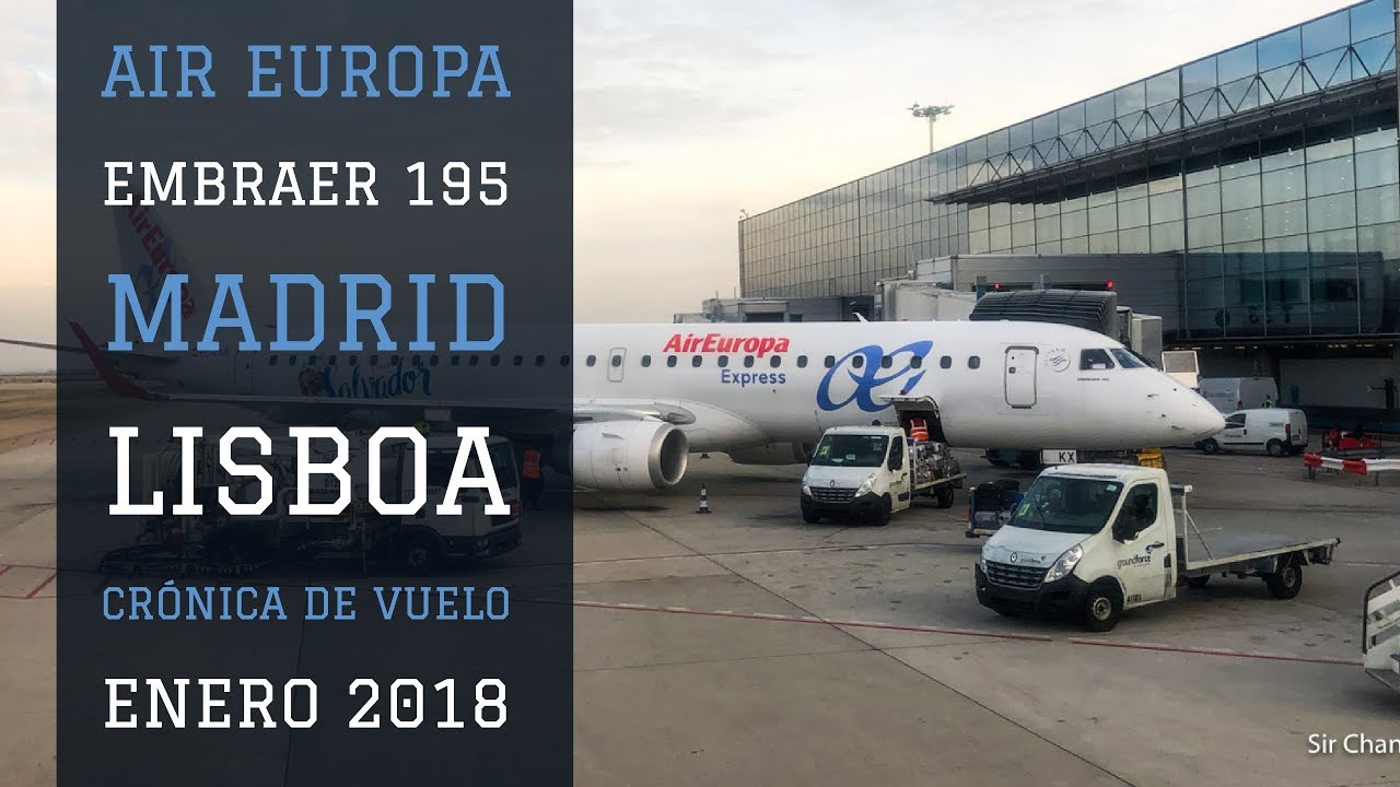Air Europa Vuelo Madrid Lisboa Embraer 195