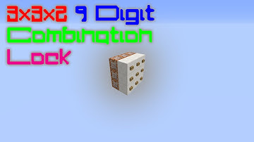 Minecraft Redstone Tutorial | Smallest 9 Digit Combination Lock