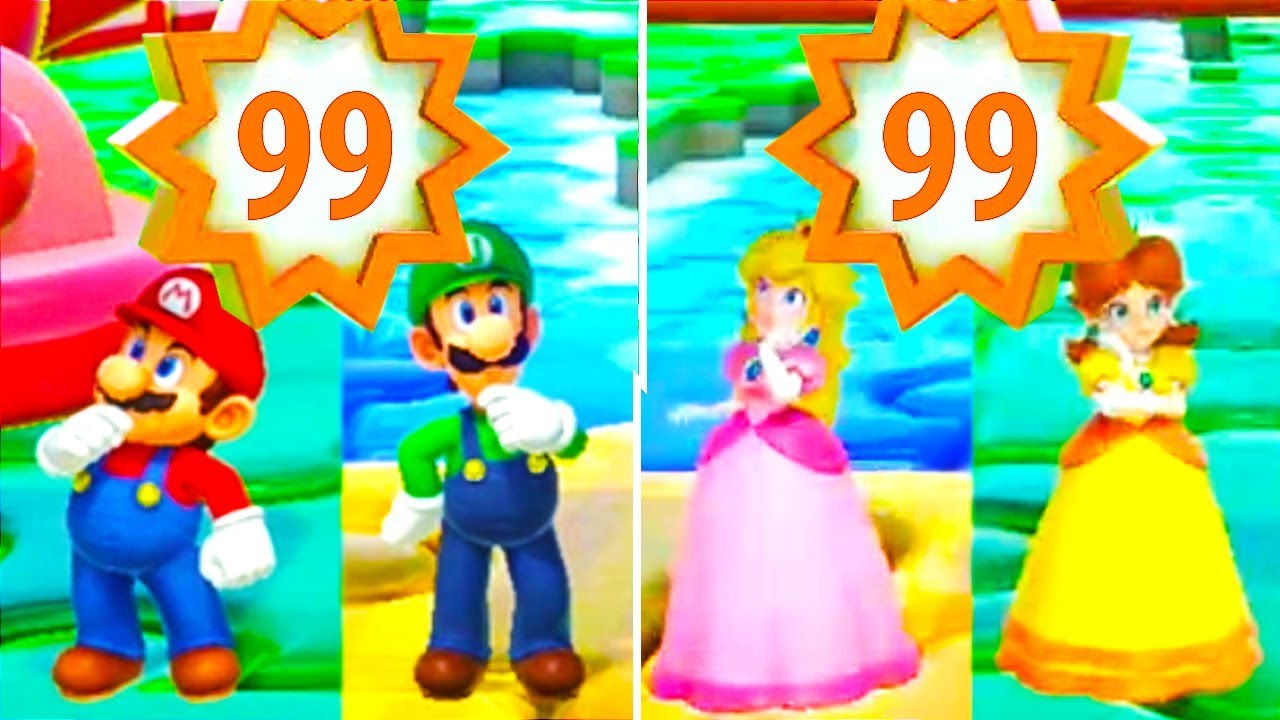 "Super Mario Party Minigames" Maths of Glory - Mario Luigi vs Peach Daisy