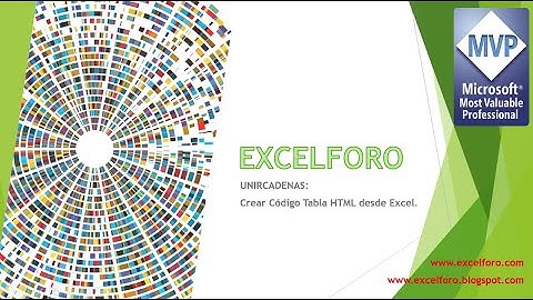 Crear Código Tabla HTML desde Excel