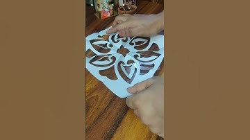 Easy paper cutting #stencilart #stencilpapercutting # stencils #papercraft #ytshorts #shorts
