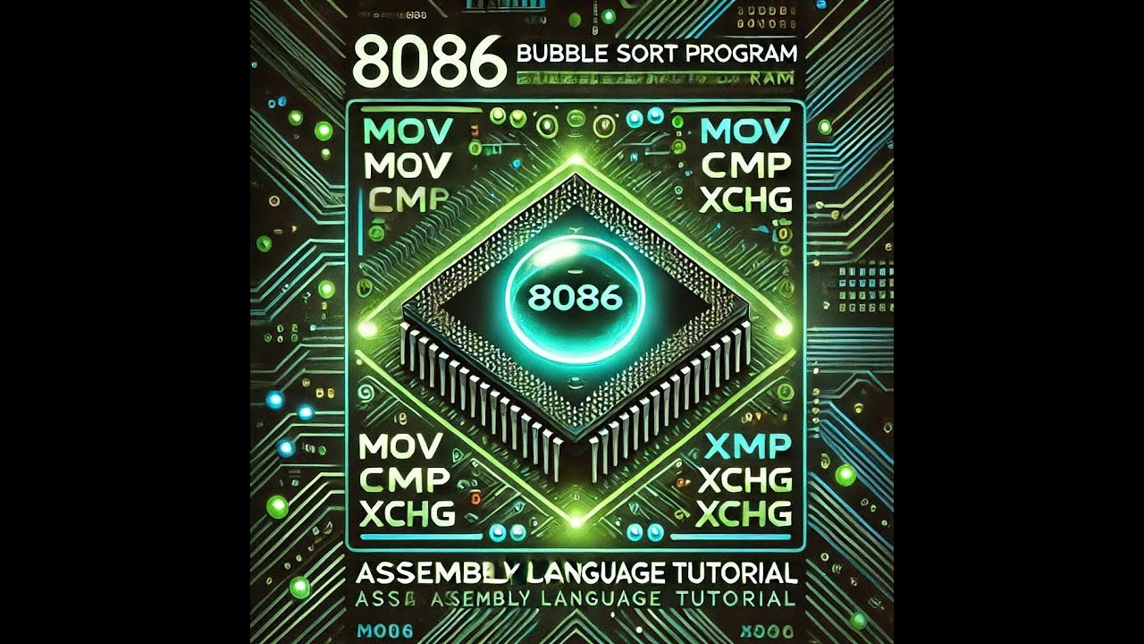 Lab Manual: Bubble sort in Assembly language program 8086 - YouTube