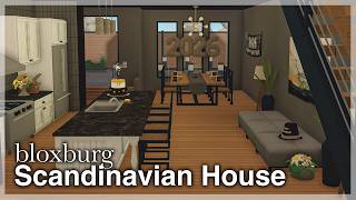 Bloxburg - Modern Scandinavian House Speedbuild (interior   full tour) | Roblox