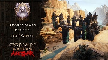 Conan Exiles | How to build STORMGLASS BRIDGE (Speed Build | No mods)