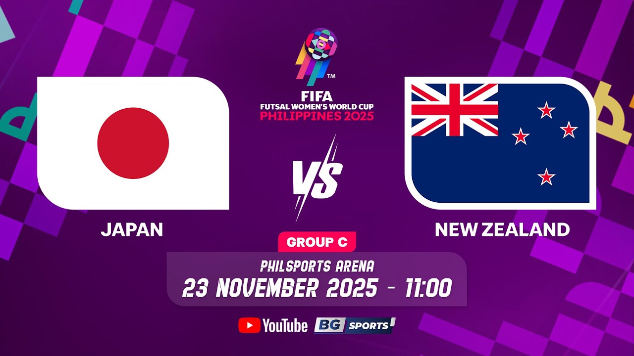LIVE🔴 : Japan vs New Zealand | FIFA Futsal Women's World Cup Philippines 2025 - Group C | 23.11.25