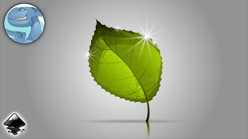 Green leaf. Inkscape vector graphics. Time lapse video.