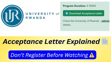 University of Rwanda Admission 2025 | Acceptance Letter & Registration Guide