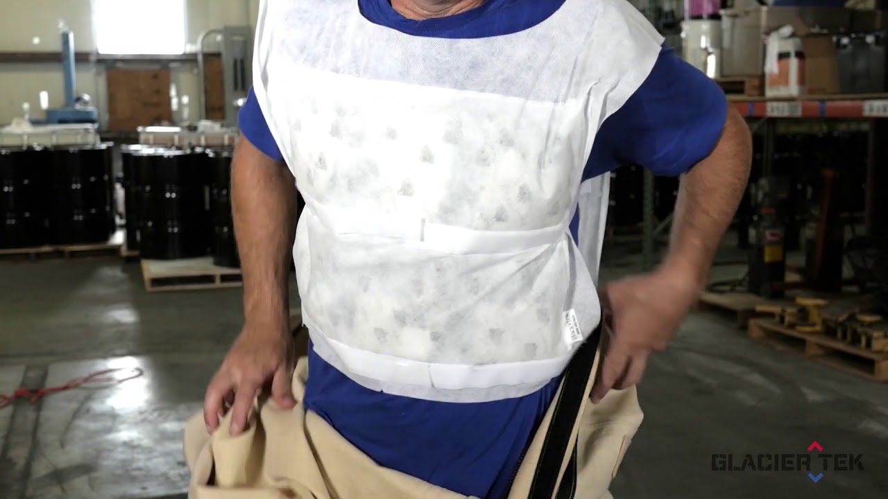 Glacier Tek disposable cool vest YouTube