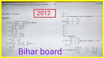 Biharboard Question Bank 2009 to 2021/Matrices And Determinant Total