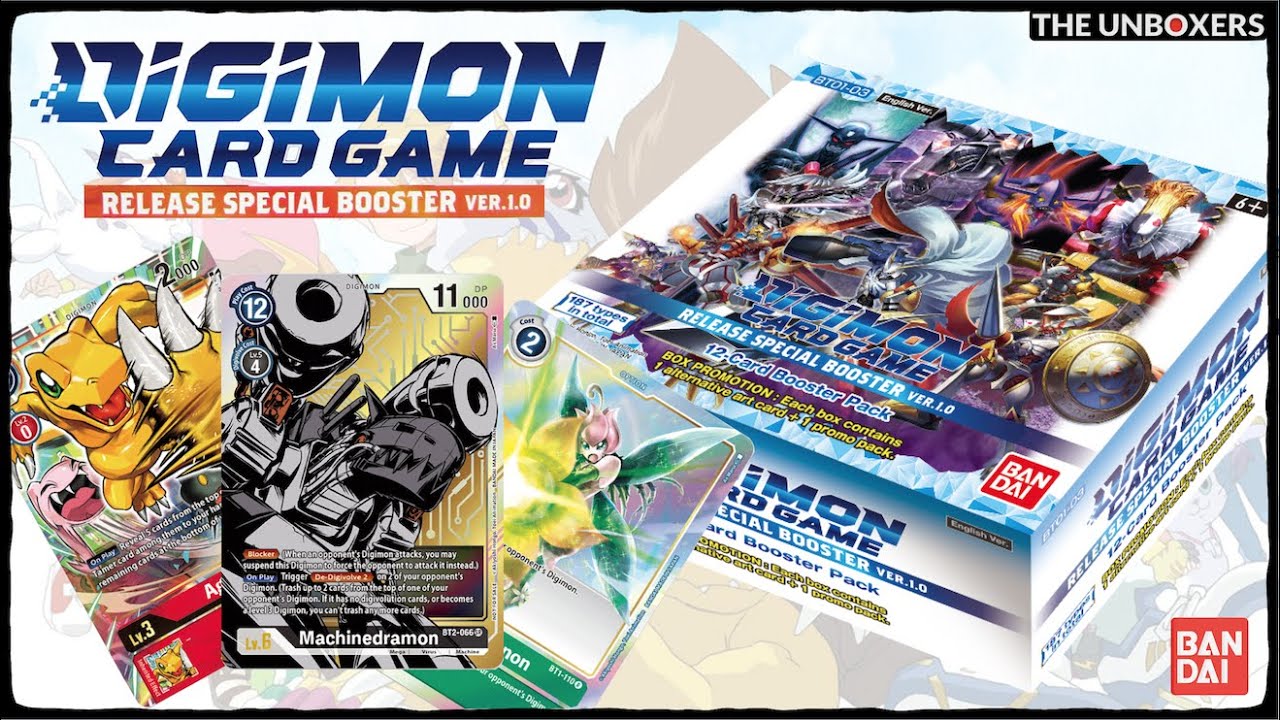 Digimon Card Game 2020 Version 1.0 Booster Box Unboxing Part 1 - YouTube