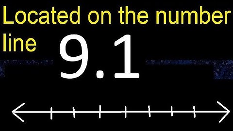Located 9.1 on the number line 9,1 . Locating decimal numbers . represented