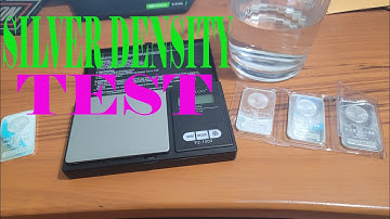 The Silver Density/Gravity Test-Authenticate your silver bars/coins with a scale and glass of water.