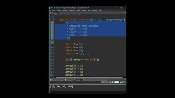 Arrays in java short 4  implicit type casting short video #java #career #javacode #knowledge #python