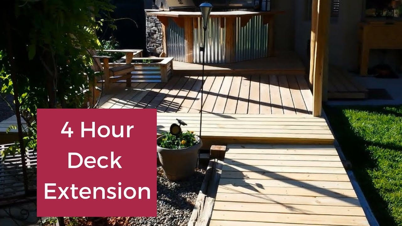 Deck Extension Time Lapse!!! With a Pallet Walkway!!! YouTube