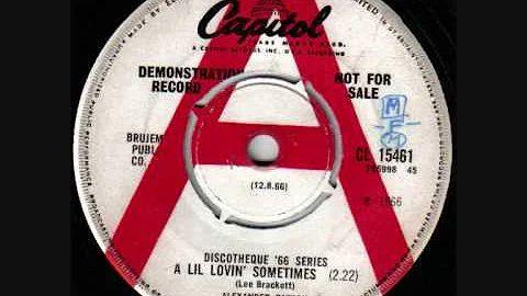 Alexander Patton A Little Lovin' Sometimes