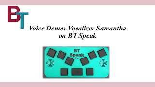 Samantha Voice Demo on BT Speak: Revolutionary Pocket Computer for the Blind Profile