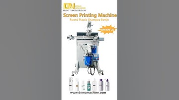 ✨ DEMA Sensor Servo Screen Printing Machine ✨Perfect Printing on Round Plastic Shampoo Bottles