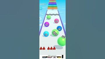 TEST BALL RUN 2048  LEVEL 1 - Gameplay Walkthrough (iOS,Android Gameplay) BALL RUN relaxing games