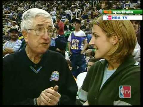 Summer Sanders visits Utah Jazz 1999