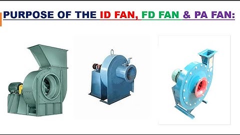 PURPOSE OF THE ID FAN / FD FAN / PA FAN / INDUCED DRAFT FAN / FORCED DRAFT FAN / PRIMARY AIR FAN /
