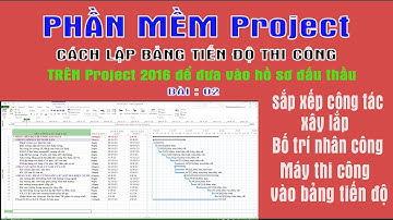 🔴Bài 2:Cách lập bảng tiến độ thi công bằng  ProJect 2016 -để tham dự thầu#baoquanxd