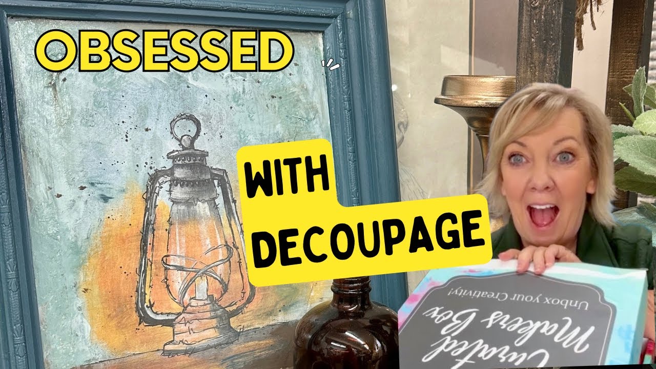Transform Thrift Store Finds with Stunning Decoupage: Easy DIY Makeover with Sonnet's Maker's Box!