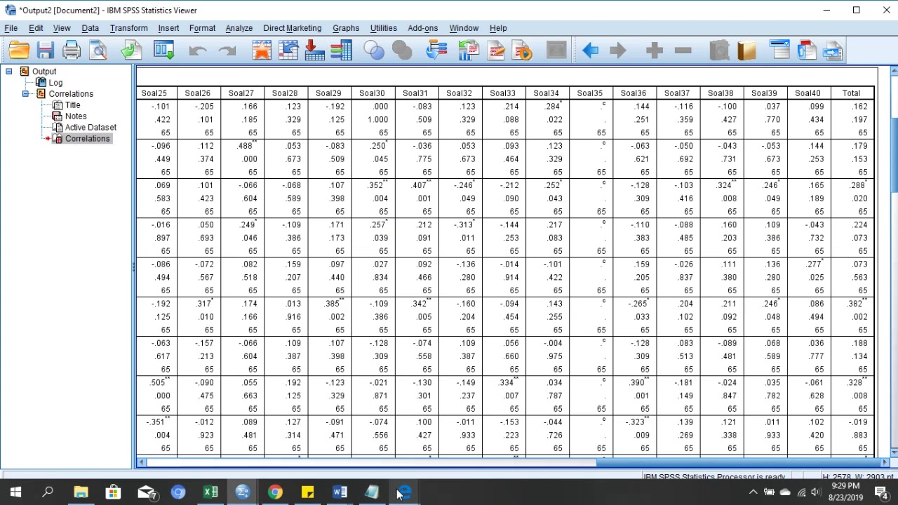 Analisis Tes Software SPSS Psikometri - YouTube