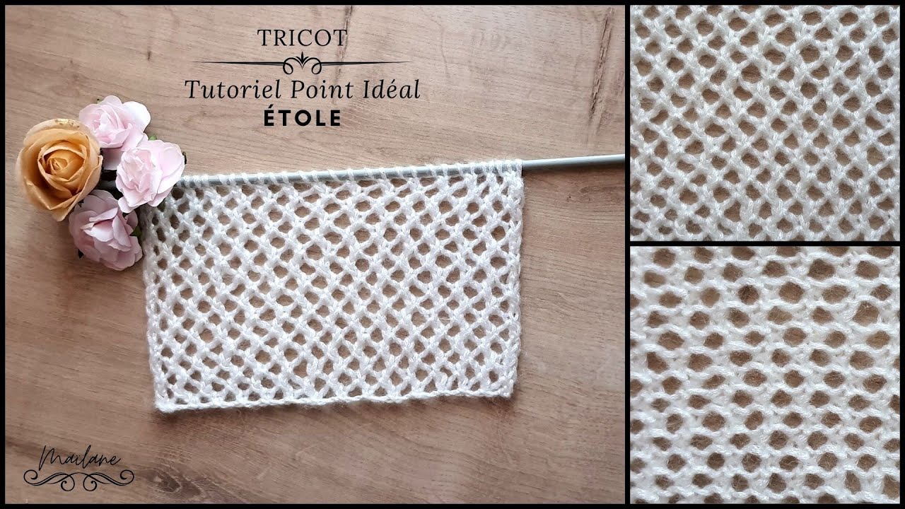 #239 Tricot: Tutoriel Point idéal Étole - The Queen - Maïlane