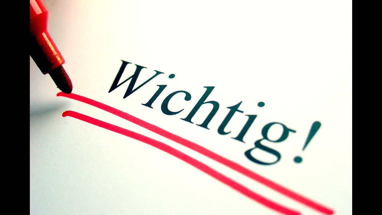 WICHTIGES INFOVIDEO!!! - YouTube