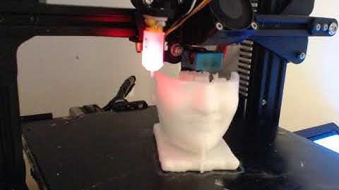 3D printing time lapse a bust made using Bellus3D