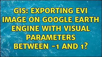 GIS: Exporting EVI image on Google Earth Engine with visual parameters between -1 and 1?