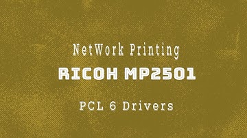 Ricoh mp2001sp/2501sp How to Install Network Printer/Network Setup