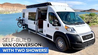 The BEST CAMPER KITCHEN Designed By Professional CHEF 🍳🧑‍🍳 // EPIC Van Conversion With TWO SHOWERS 🚿