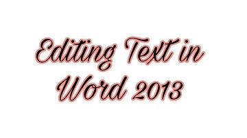 Editing text in Word 2013| Oxford Computer Book 3 #digitallearning #lecture #computer