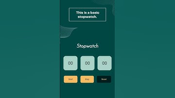 how to code a stopwatch #coding #learntocode #css #Javascript #html5