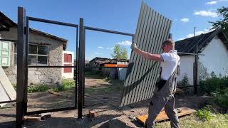 видео: ТАКИЕ МЕТАЛЛИЧЕСКИЕ ВОРОТА ТЫ СМОЖЕШЬ СДЕЛАТЬ САМ | Ворота с забором за 26960 рублей реально в 2024? картинка: ТАКИЕ МЕТАЛЛИЧЕСКИЕ ВОРОТА ТЫ СМОЖЕШЬ СДЕЛАТЬ САМ | Ворота с забором за 26960 рублей реально в 2024?