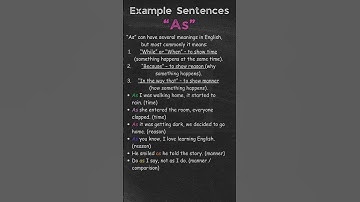 As – Meaning and Example Sentences | Easy English Grammar Lesson