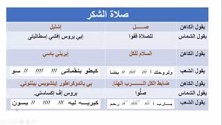 الحان ومردات رفع بخور عشية وباكر -صلاة الشكر  - حصة 1