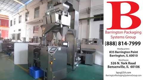 BPS Mini Bagger 2 with 3 Head Linear Scale Z Bucket Infeed Conveyor from Barrington Packaging