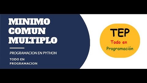 mínimo común múltiplo con Python