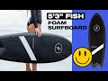 You need a fish surfboard - Formula Fun 5'3" Twinnie Fish