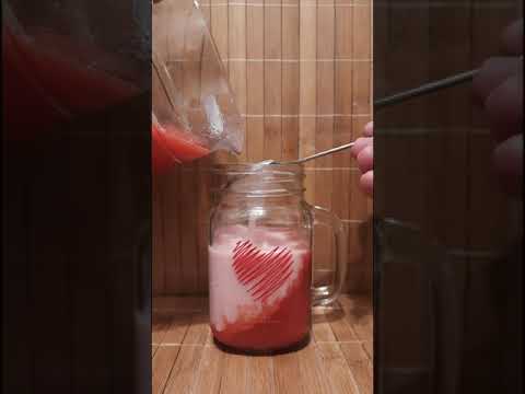 إخترااااع جديد مكس سموزي فراولة مع زبادو فراولة عصير  مشروبات سموزي