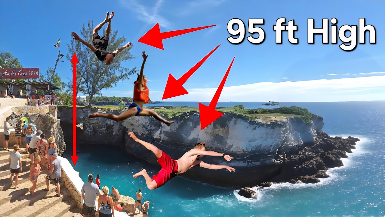 Crazy! Highest Cliff Jumps Caught on CAMERA! #fun #swimming #diving #jump