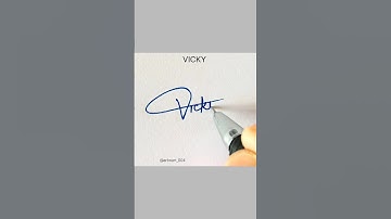 Vicky name signature style